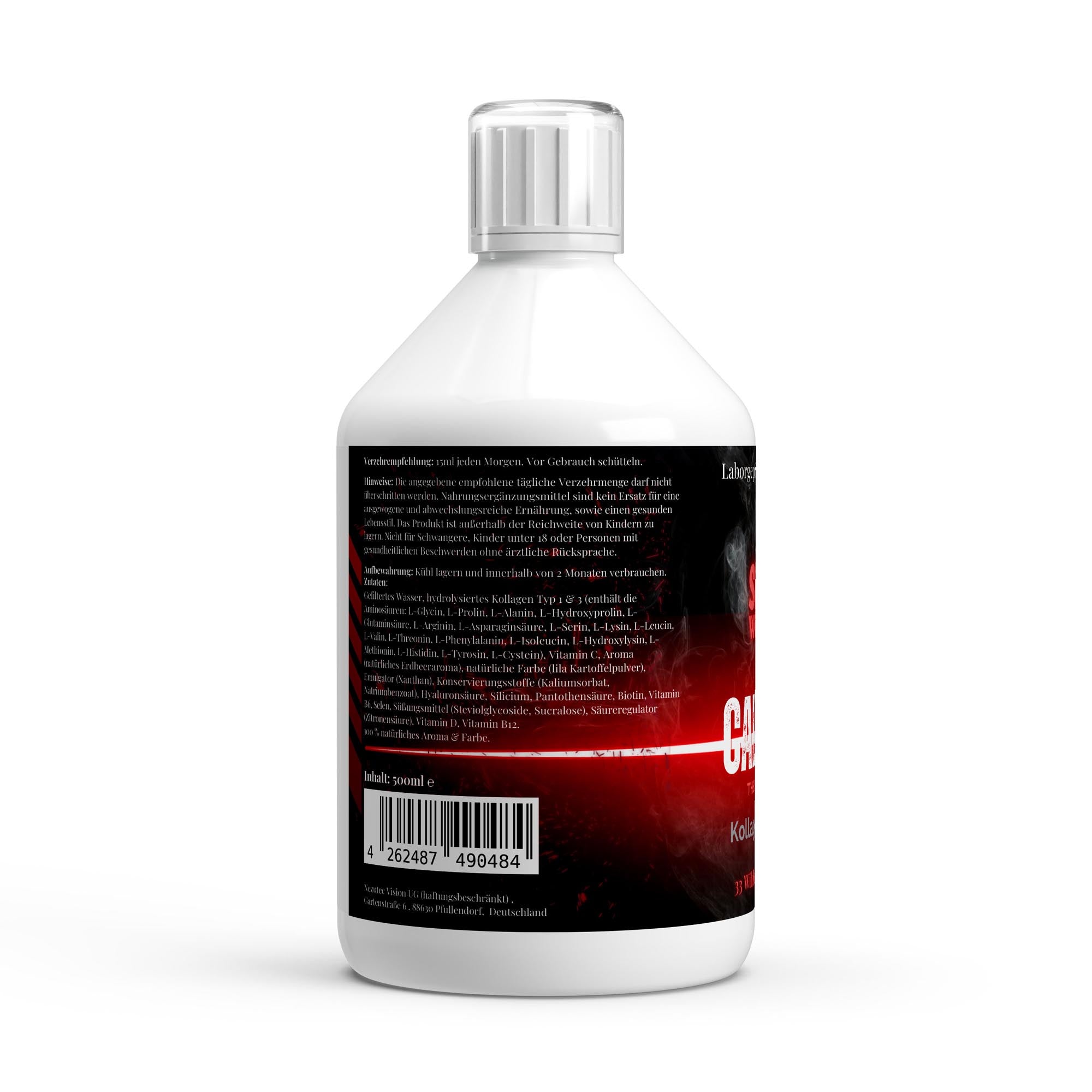 Caligenix Kollagen Vital PLUS+ Shots - Wild Berry Rind Weidehaltung Zutatenliste