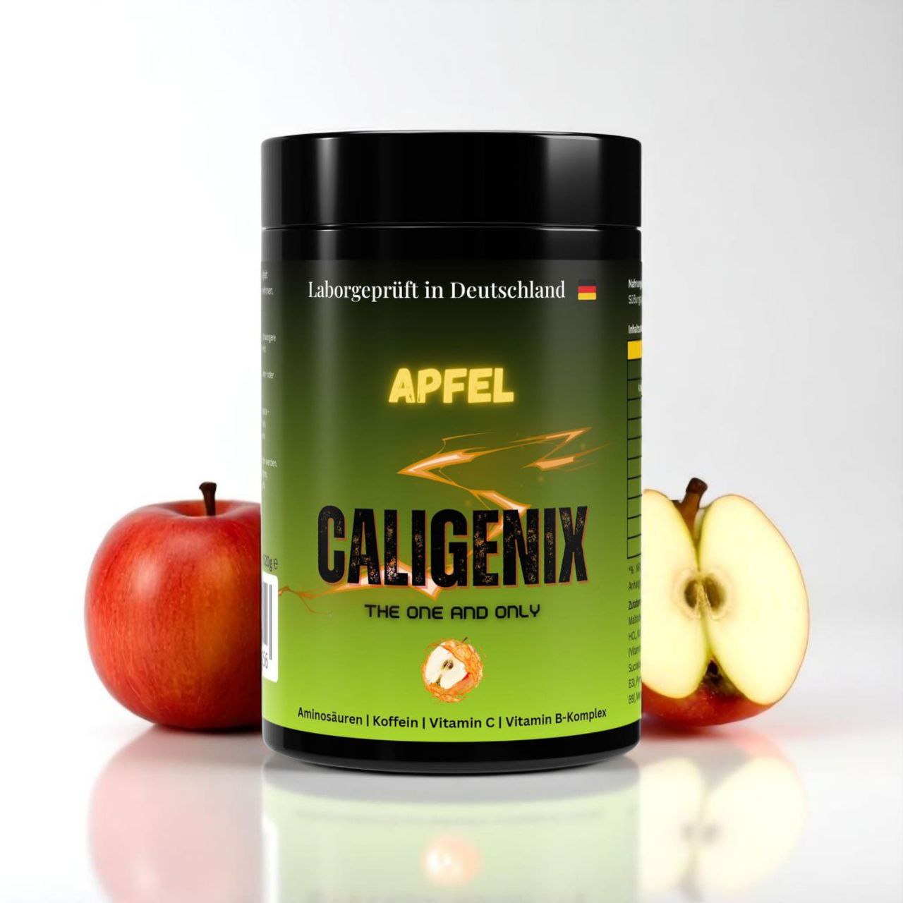 Caligenix Pre Booster Apfel mit B6 B9 B12 Frontalansicht