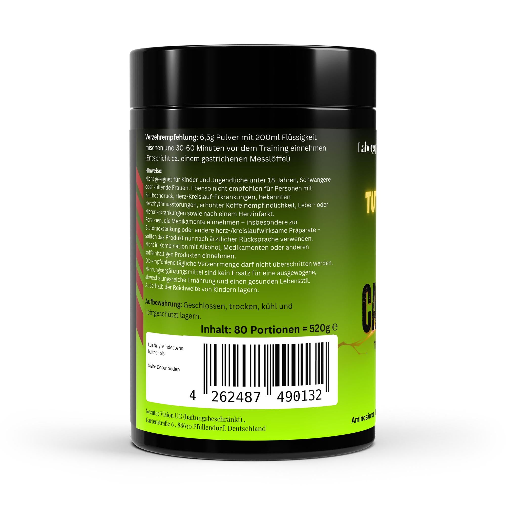 Caligenix Pre Booster mit B6 B9 B12 Zutatenliste
