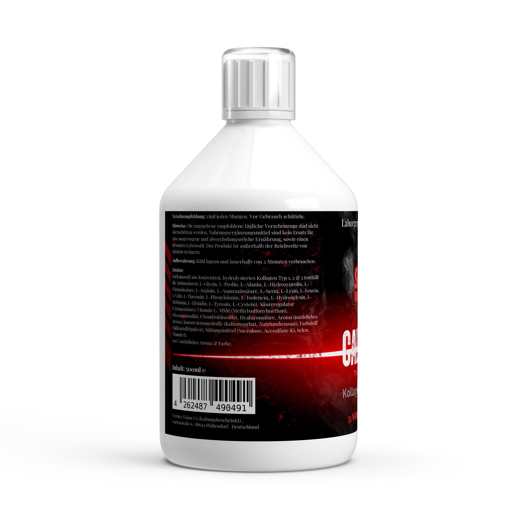 caligenix Kollagen Support PLUS+ Shots - Wild Berry - 500ml Rind Weidehaltung Zutatenliste 
